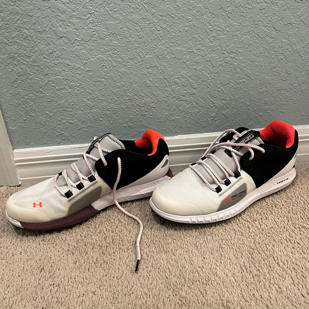 Under Armour Mens UA HOVR Forged RC Golf Shoes White / Black Size 10